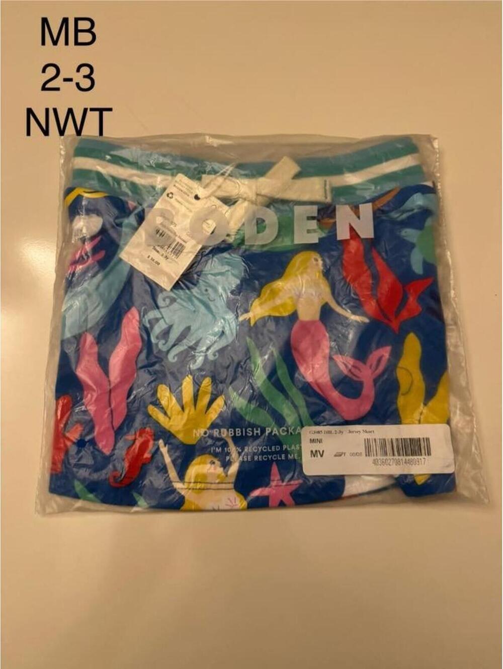 Mini Boden 2-3y NWT mermaid skort